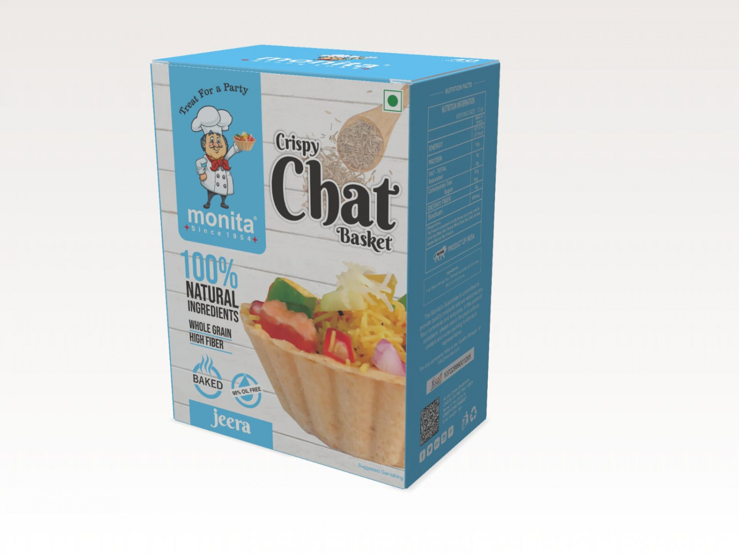 CRISPY ROUND CHAT BASKET 40 PCS - TASTY JEERA