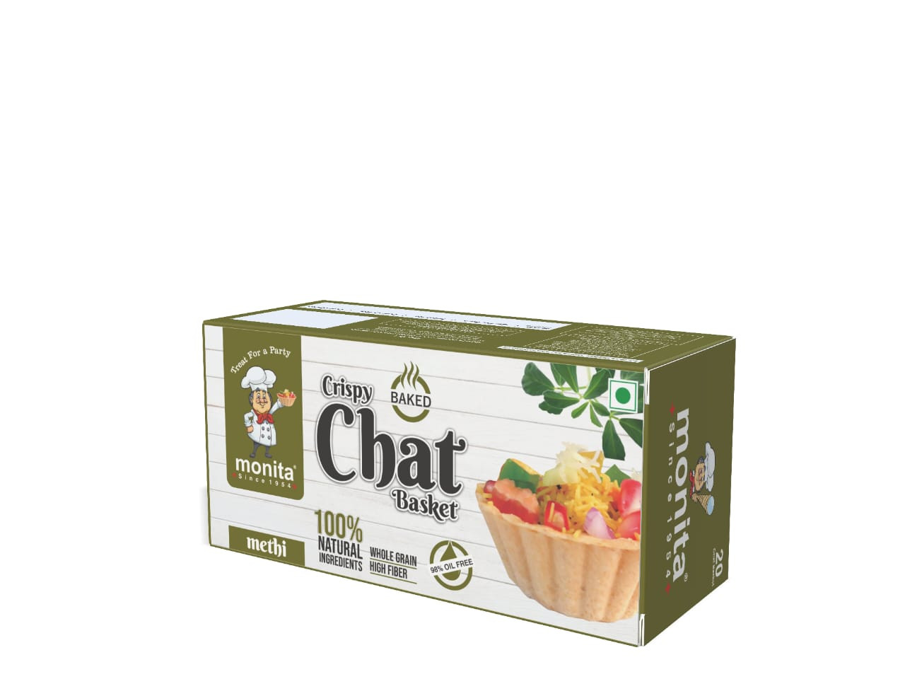 CRISPY ROUND CHAT BASKET 20 PCS - METHI