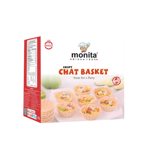 ASSORTED CRISPY SQUARE CHAT BASKET (50 PCS)